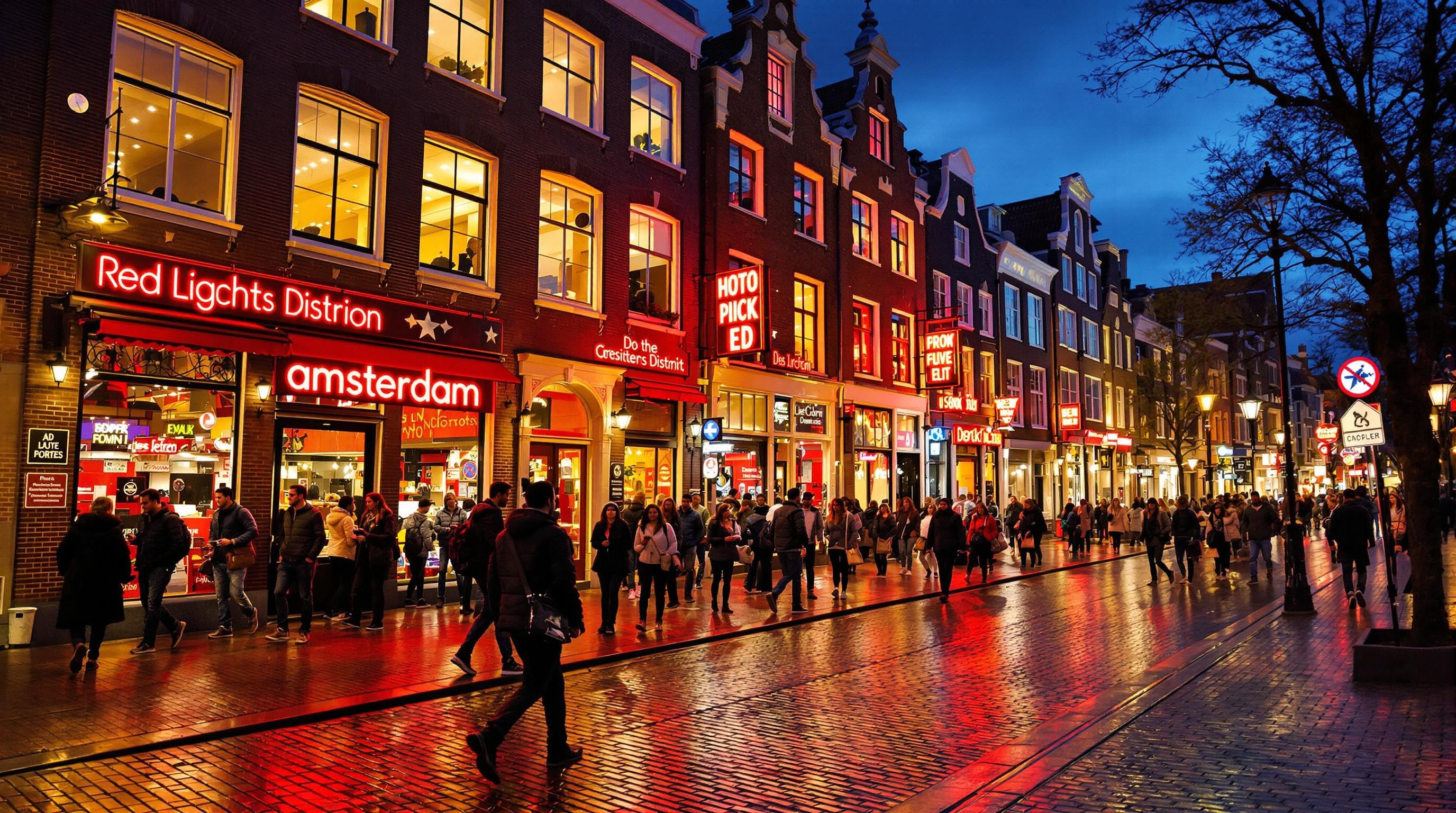 Quartier Rouge d'Amsterdam avec règles de respect et sécurité