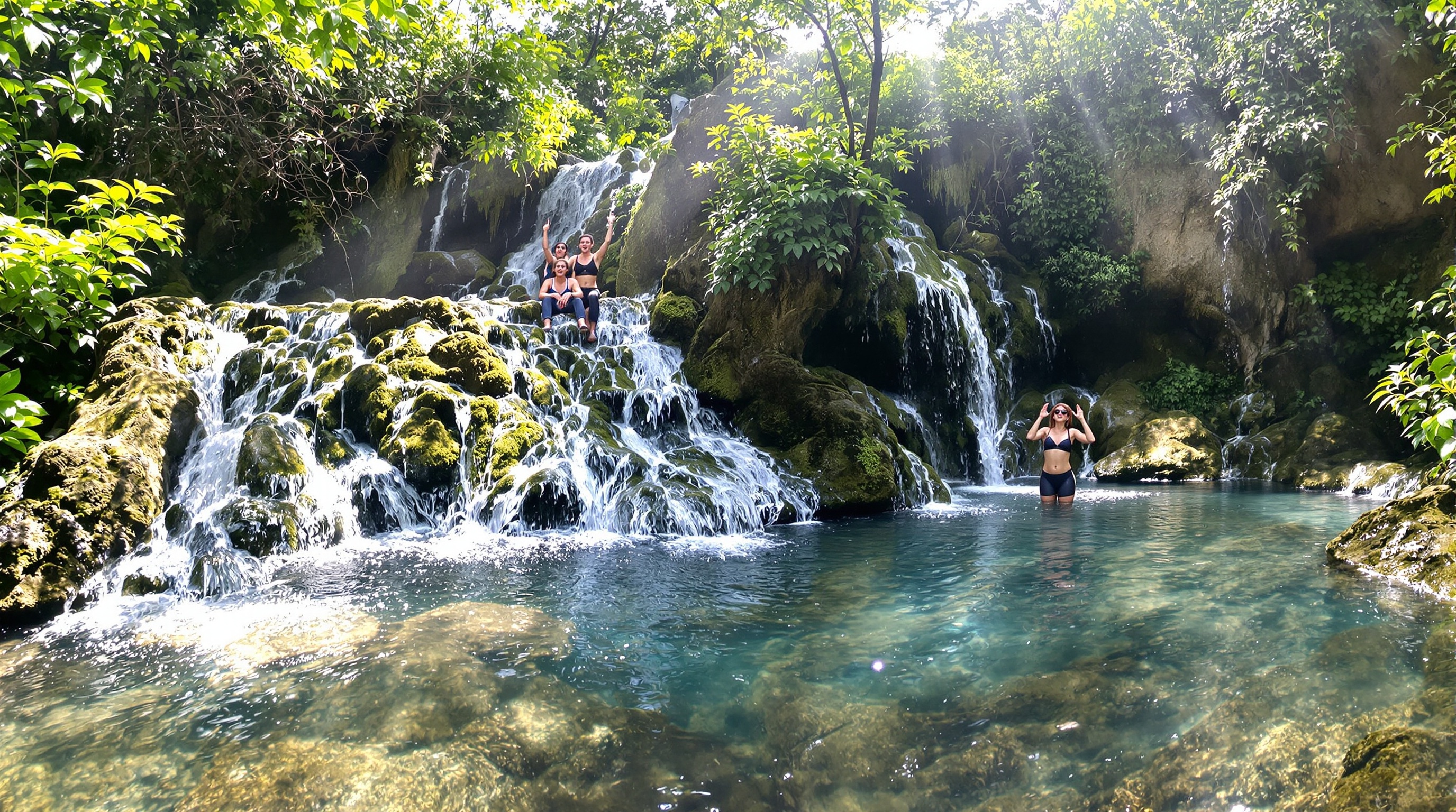 Cascades rafraîchissantes d'Argyroupoli en Crète