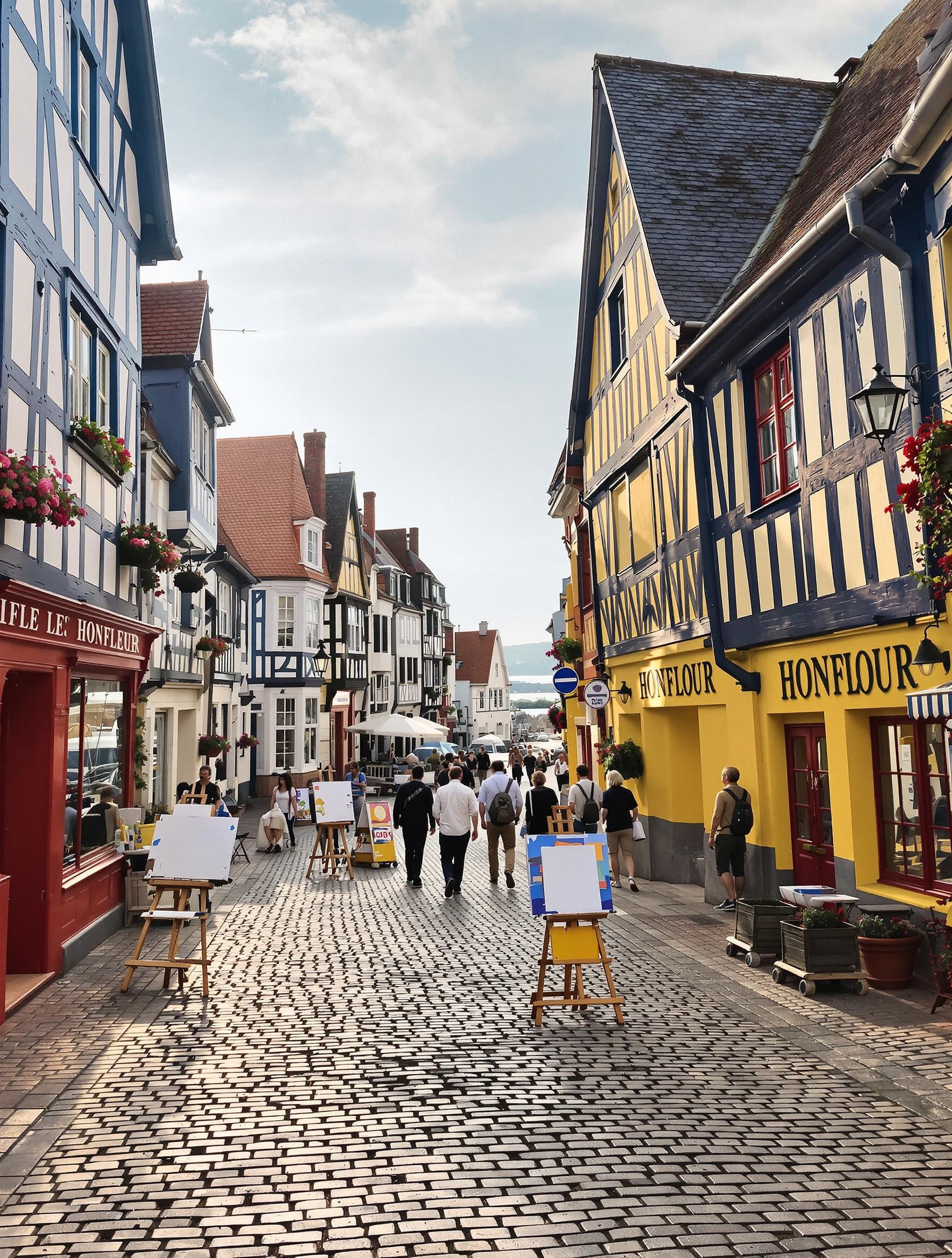 Atmosphère authentique et vivante de Honfleur au petit matin