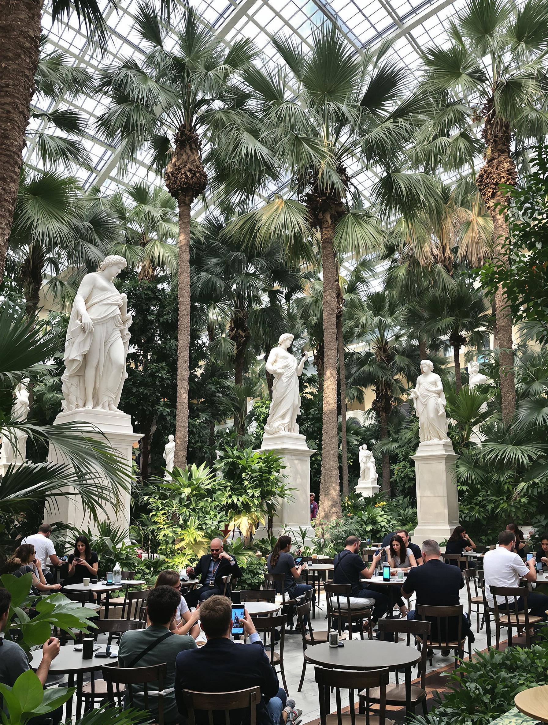 Atrium aux palmiers Glyptotek sculptures classiques USB