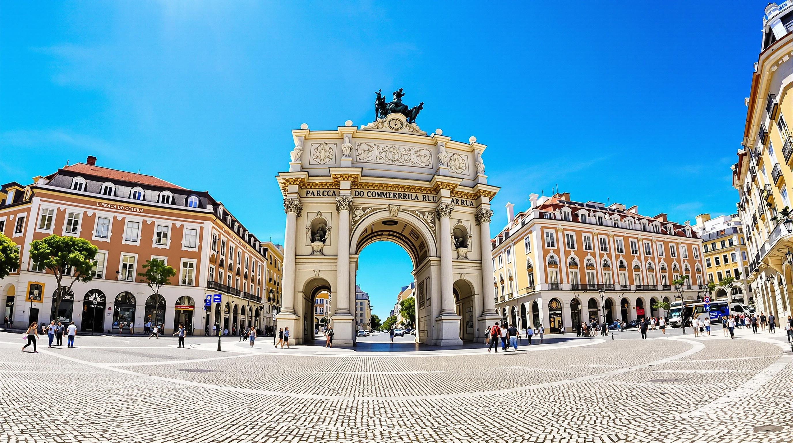 Praça do Comércio et Arc de Triomphe à Lisbonne