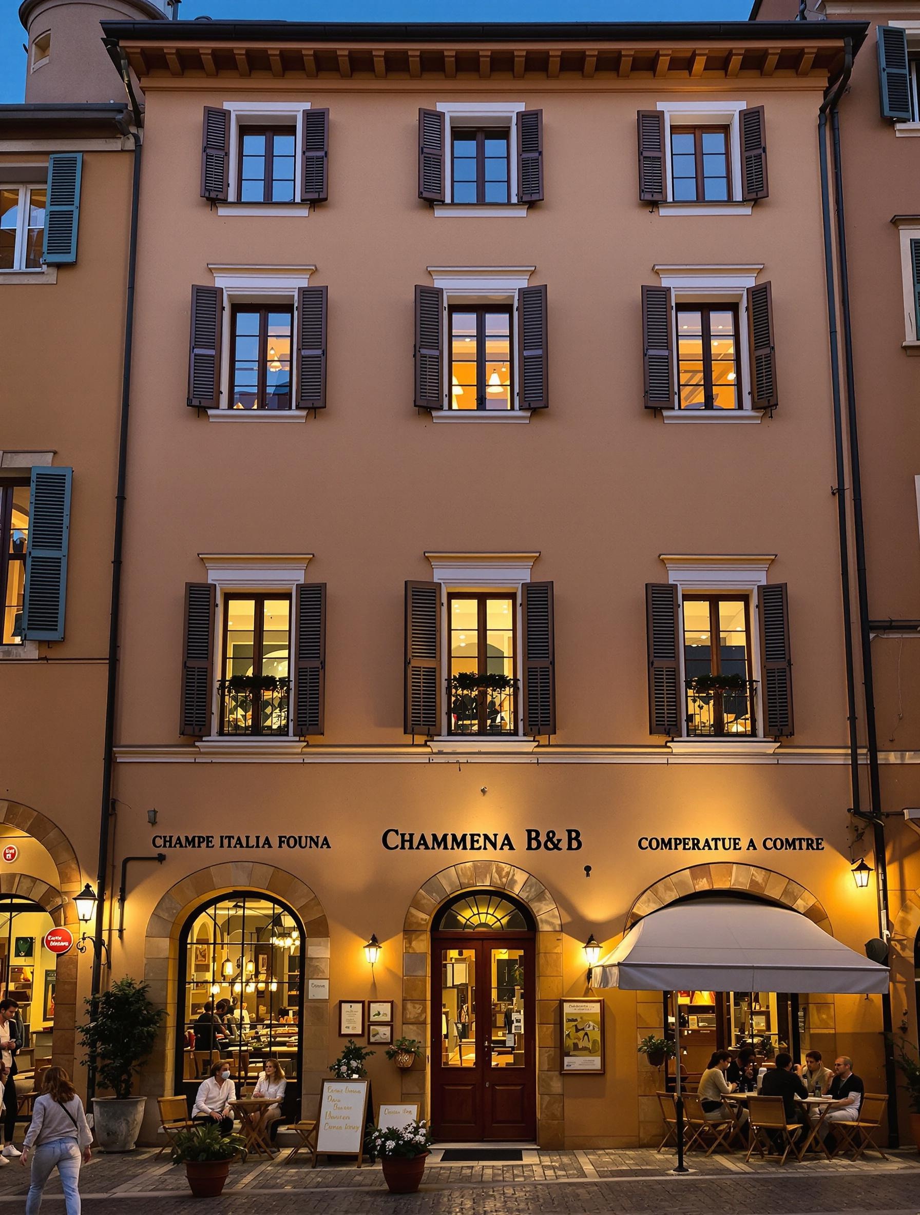 Façade d'un B&B typique dans le Centro Storico de Vérone