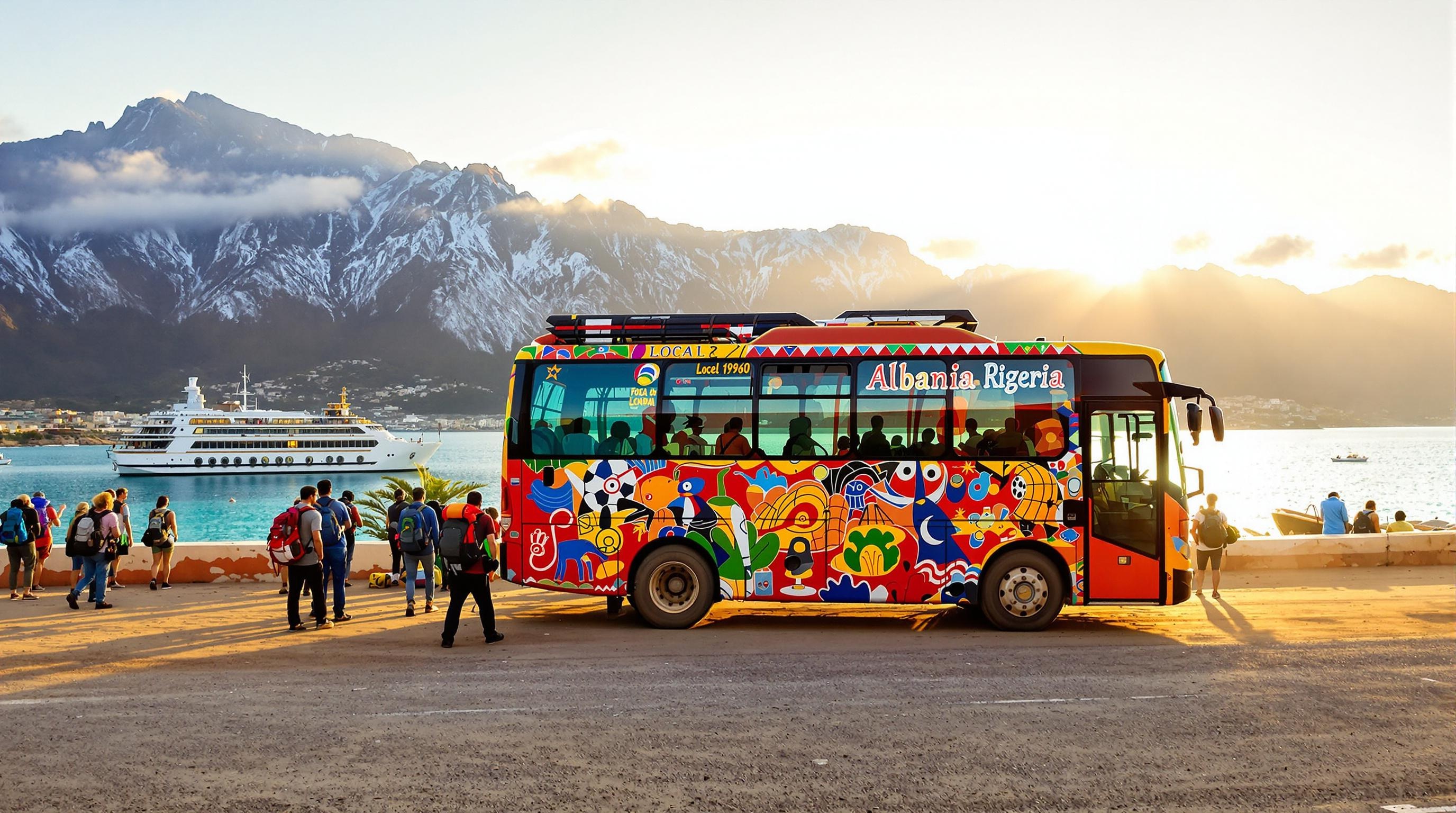Un bus local reliant Himarë à Saranda