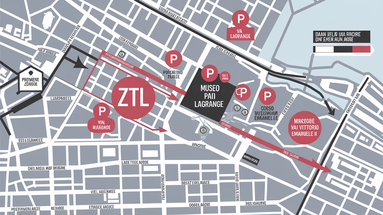 Carte des parkings proches du Museo Egizio à Turin