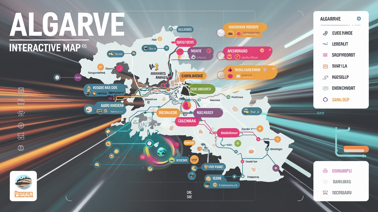 Carte interactive Algarve surf rando bus train