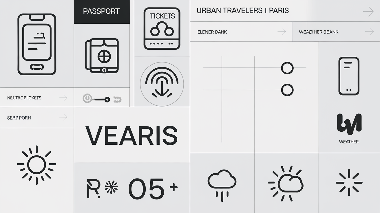 Checklist graphique urbaine pour Paris 2025, éléments essentiels voyageur urbain