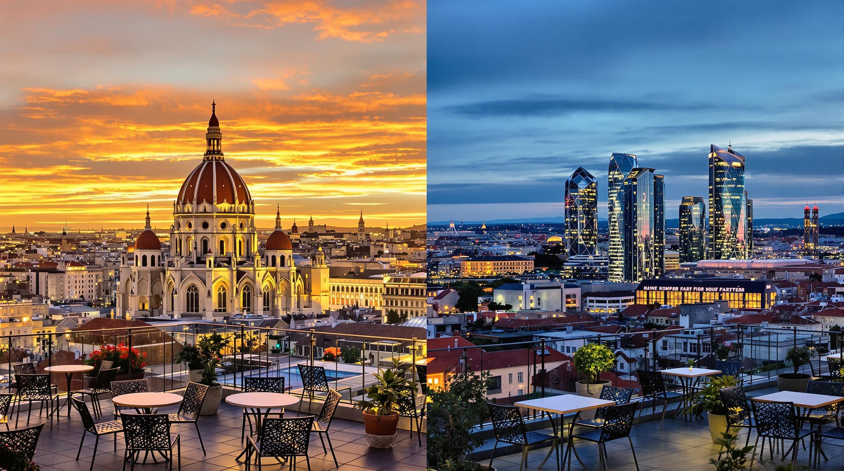 Comparatif vue rooftop Fourvière vs Part Dieu Lyon