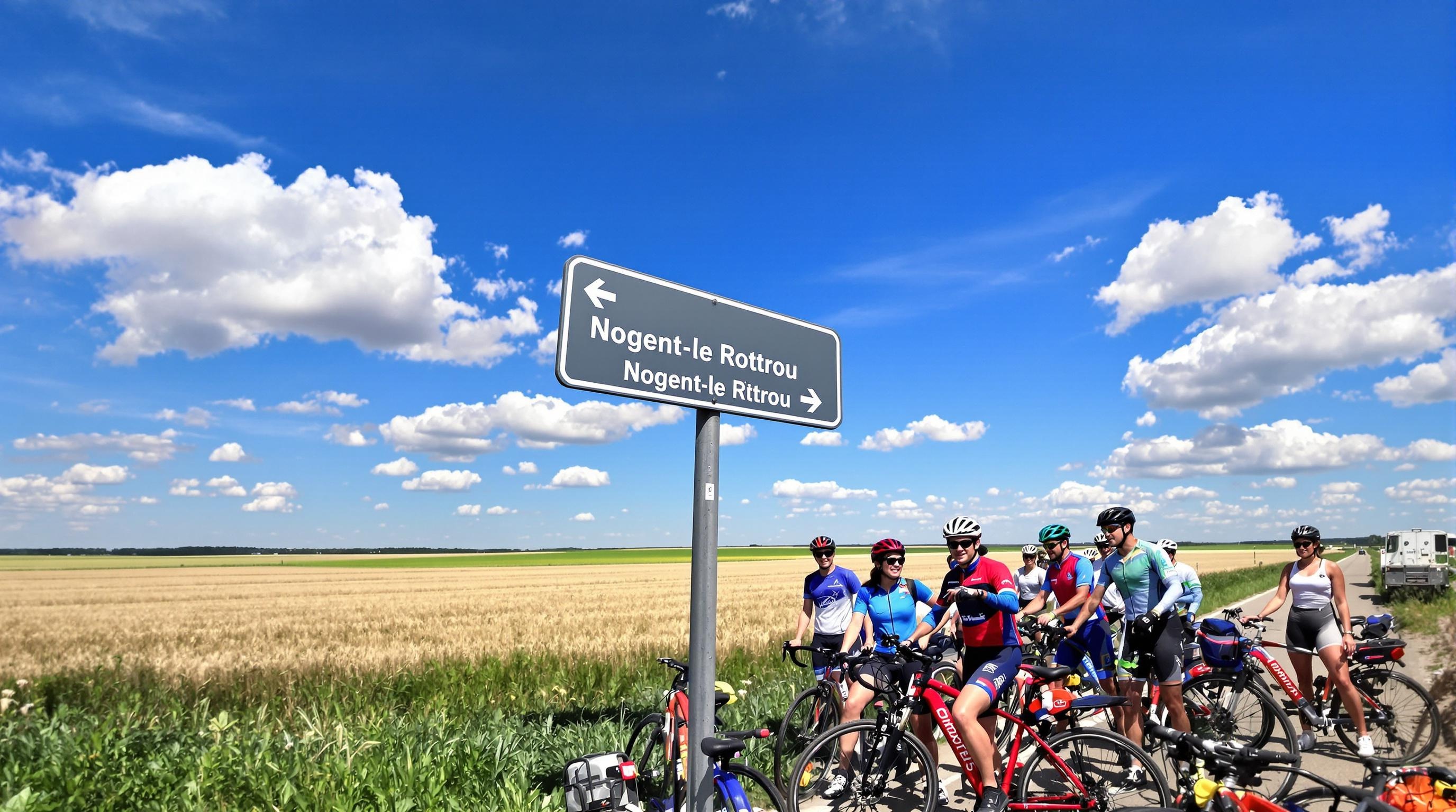 Départ Véloscénie gare Chartres avec vélos électriques direction Nogent-le-Rotrou.