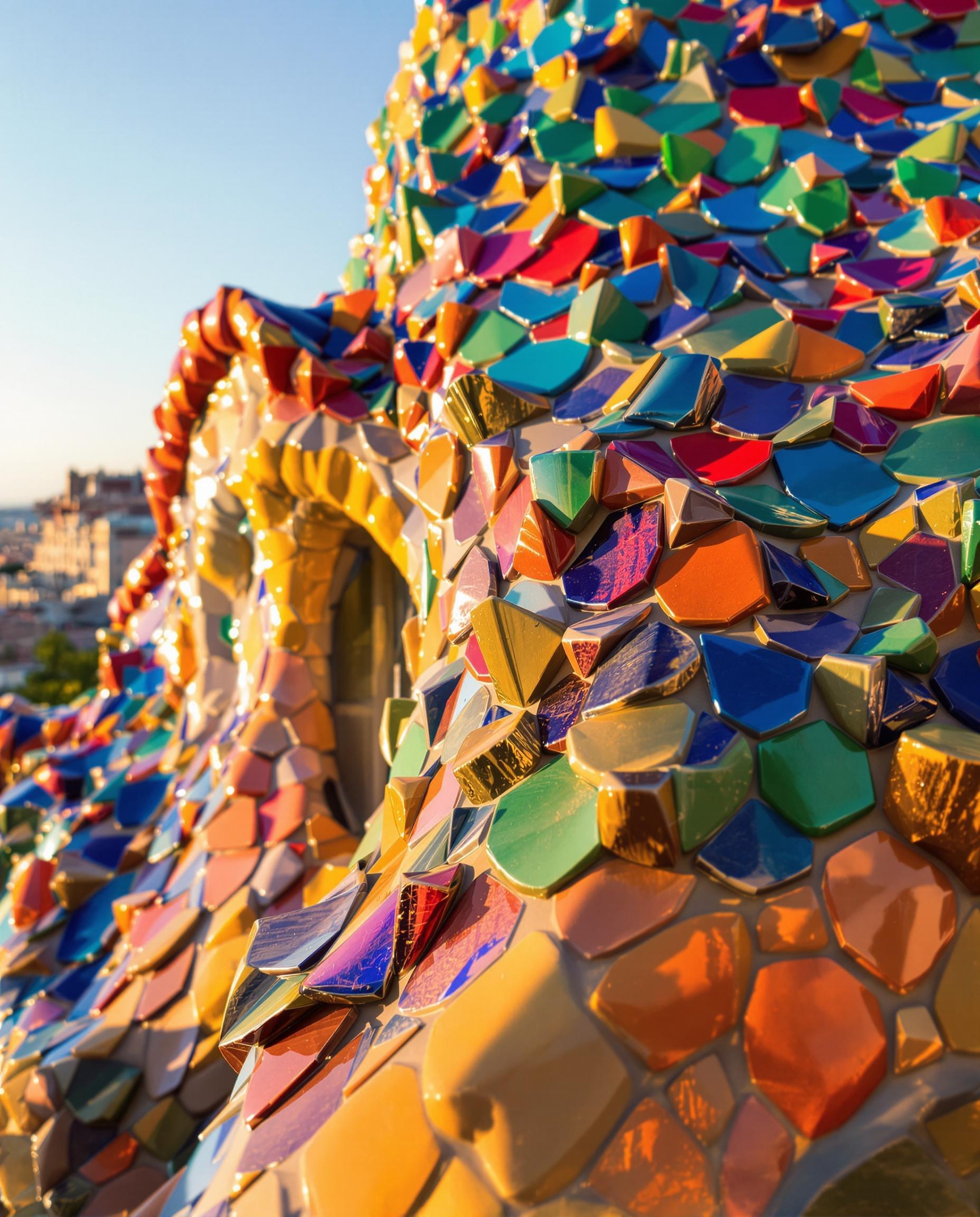 Écailles vibrantes toiture Casa Batlló Barcelone