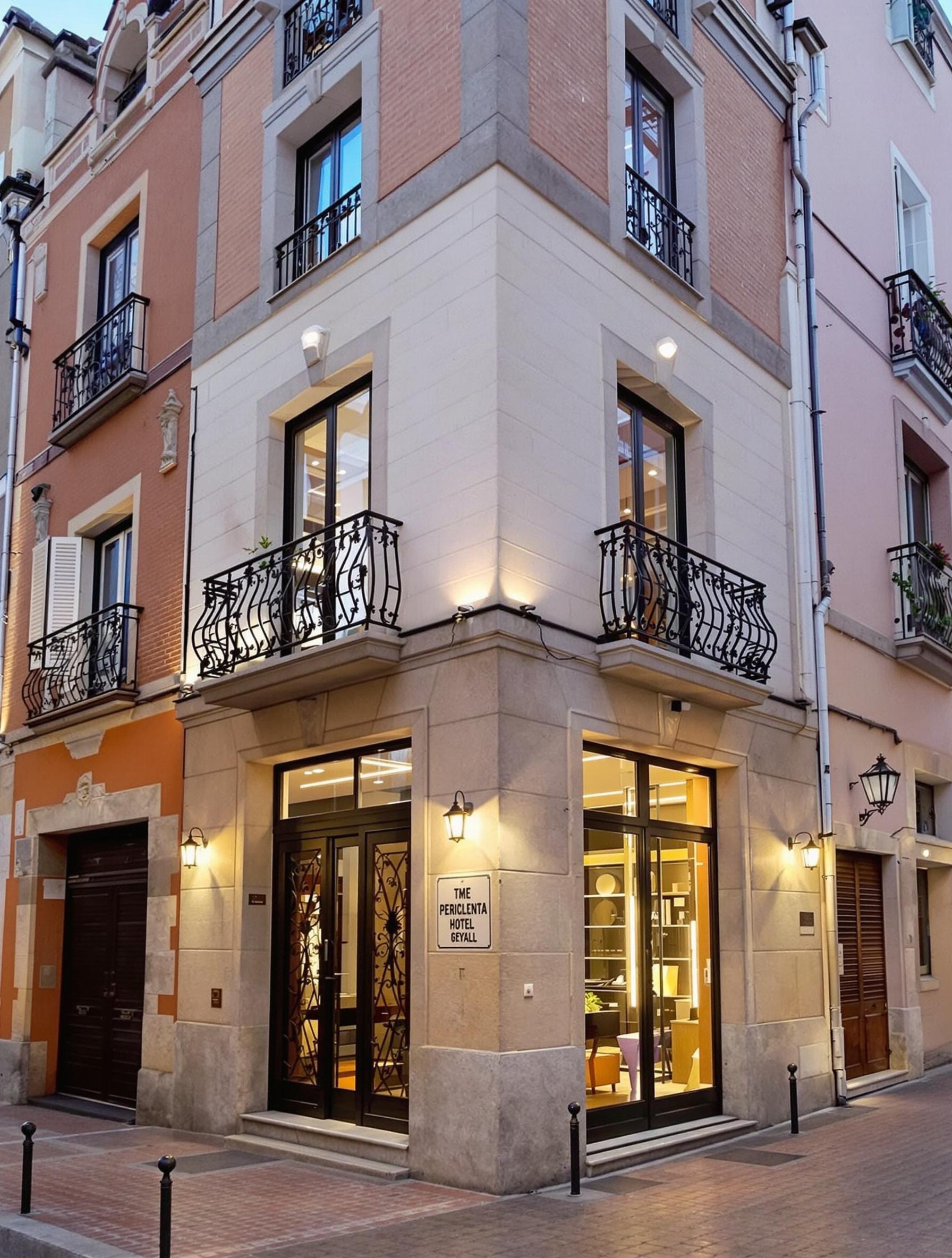Façade boutique-hôtel gothique Barcelone