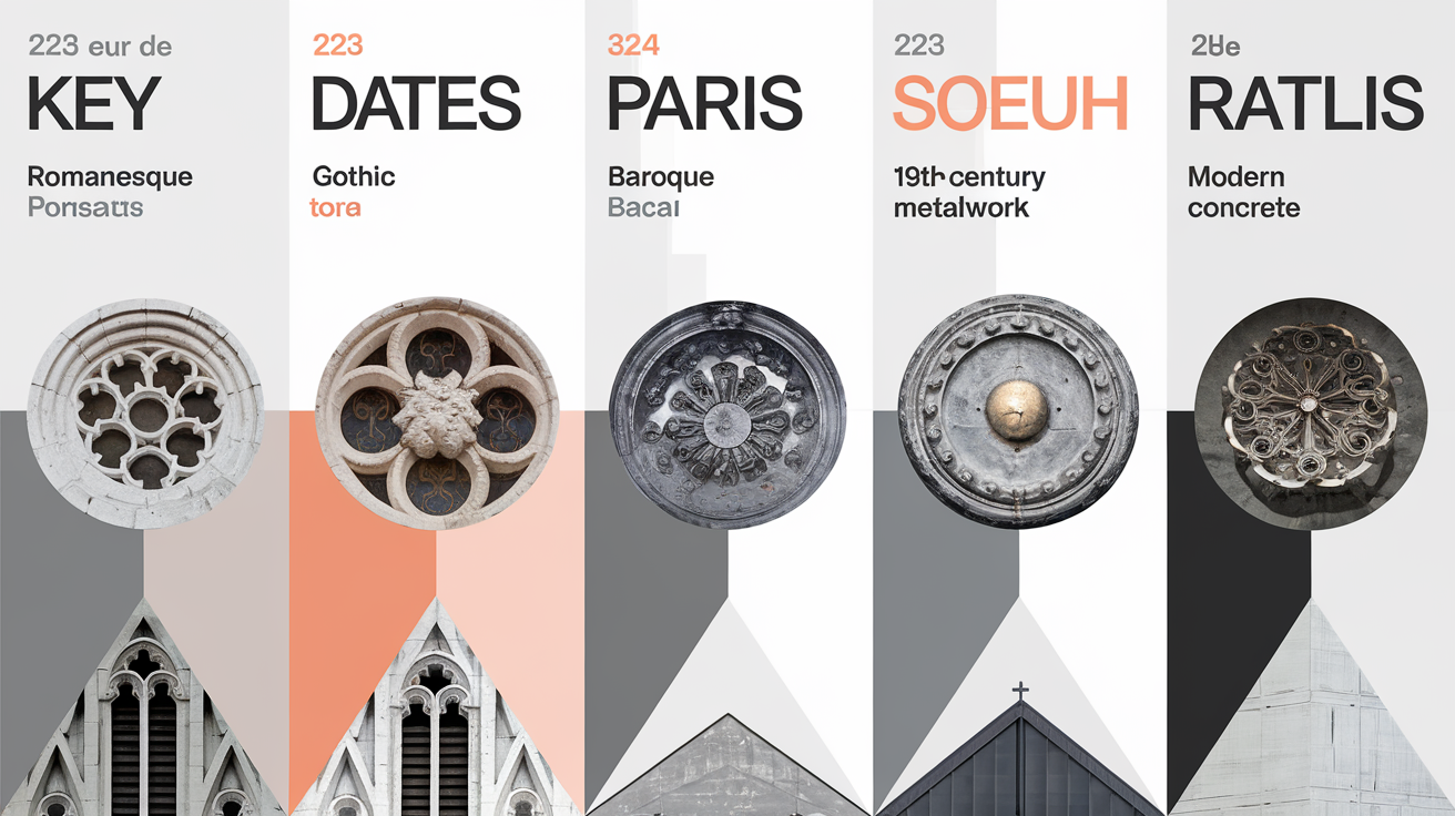 Frise chronologique de l'histoire des églises de Paris