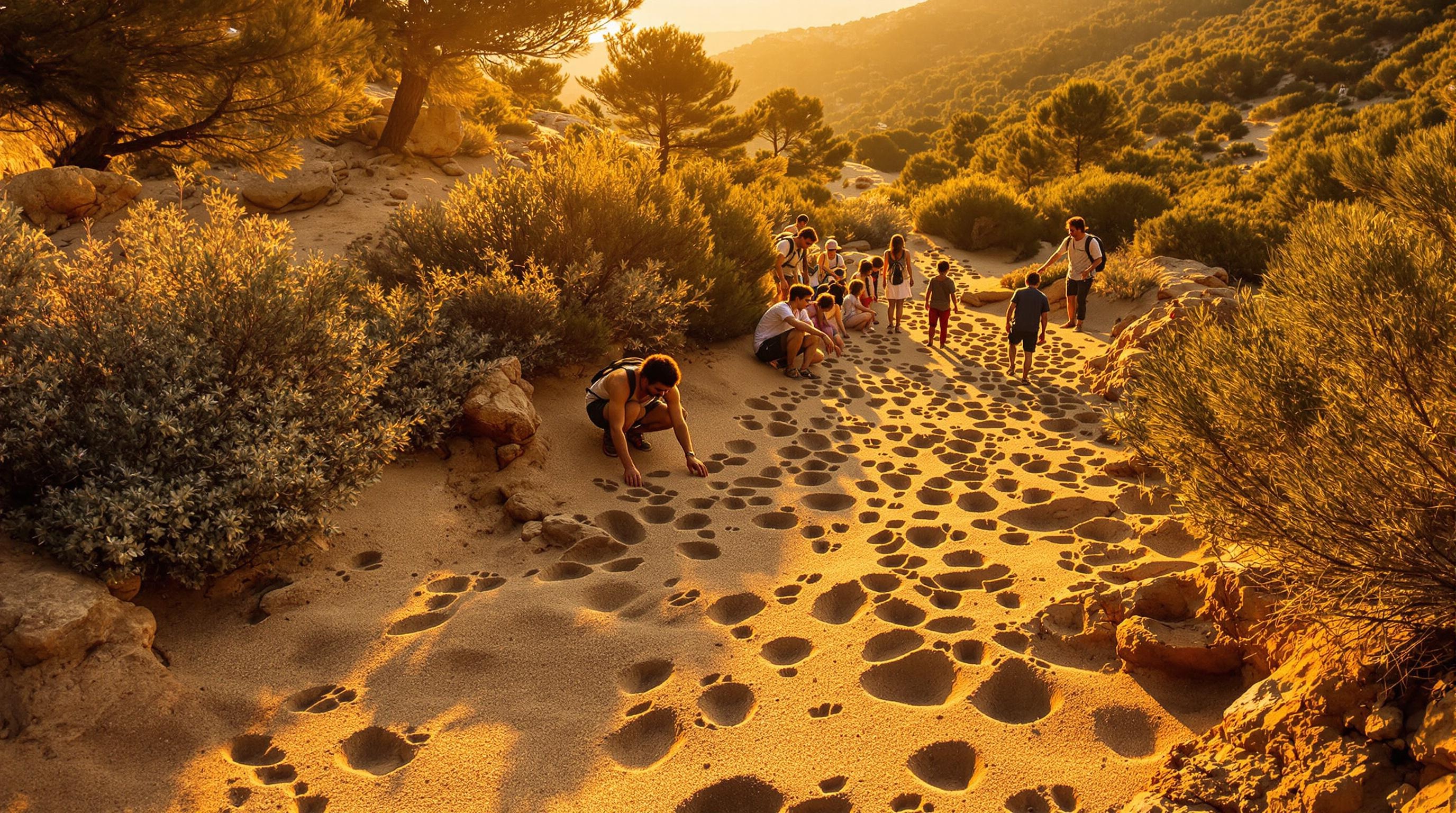 groupe pisteurs d'un jour dans la garrigue Fréjus