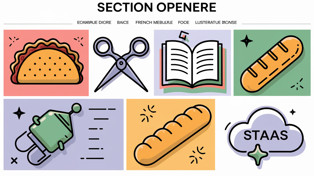 Icônes représentant chaque secteur pour la copy strategy