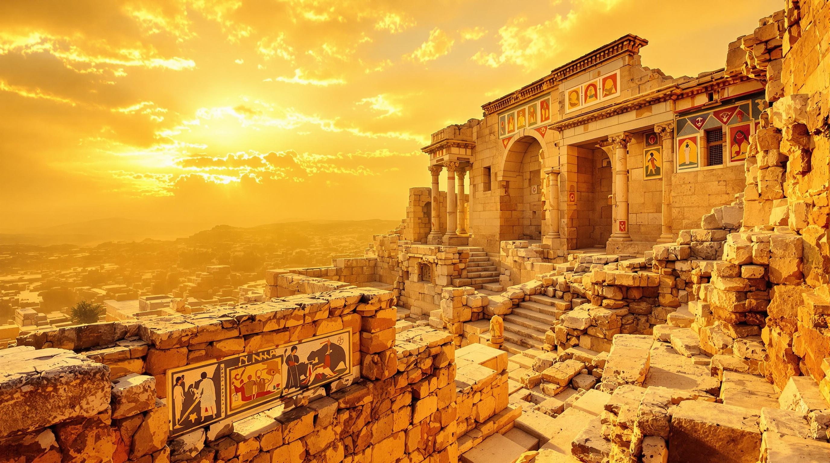 Le palais minoen de Knossos au lever du soleil