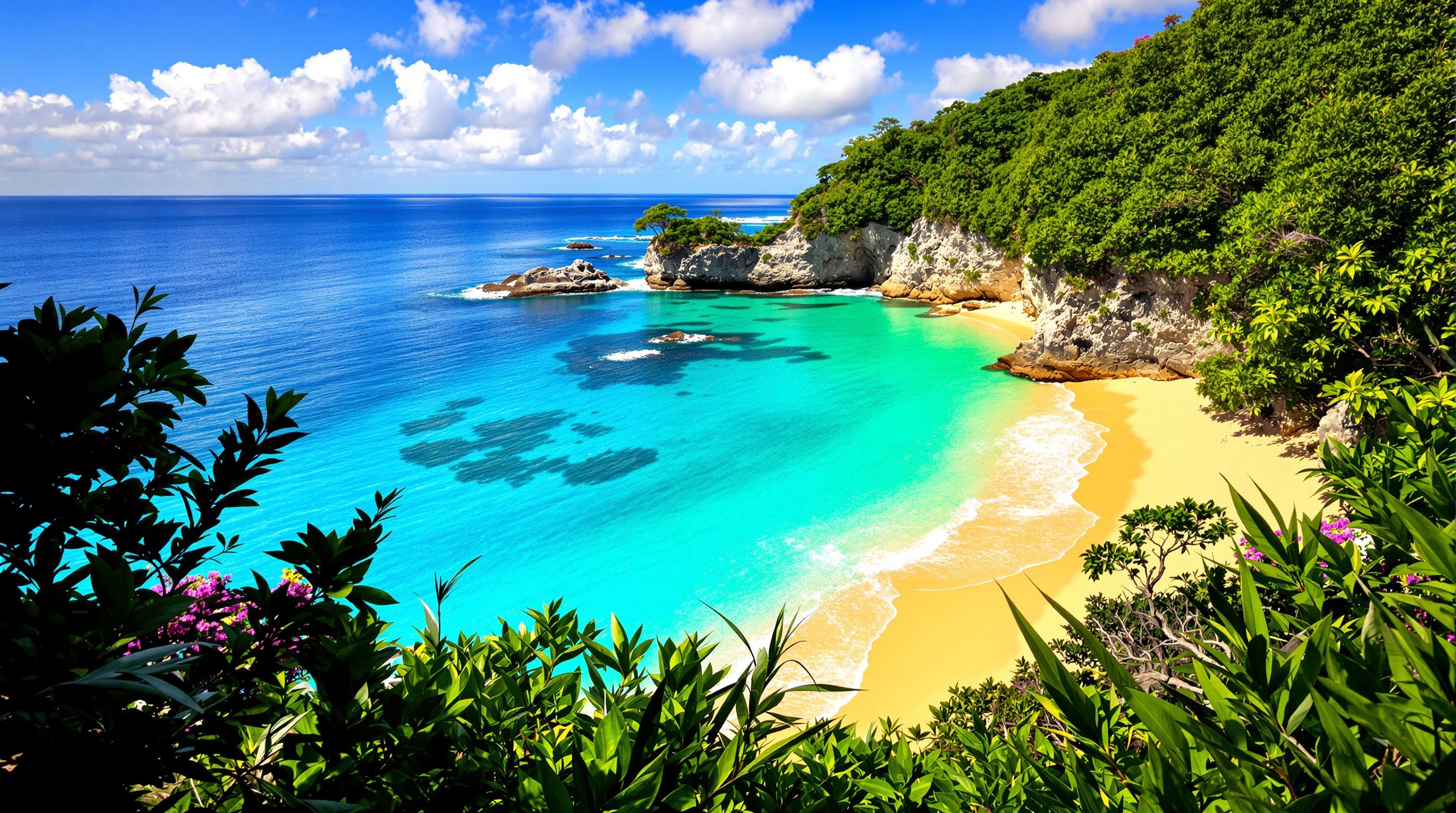 Plage cachée, couleurs éclatantes, destination soleil peu connue en février