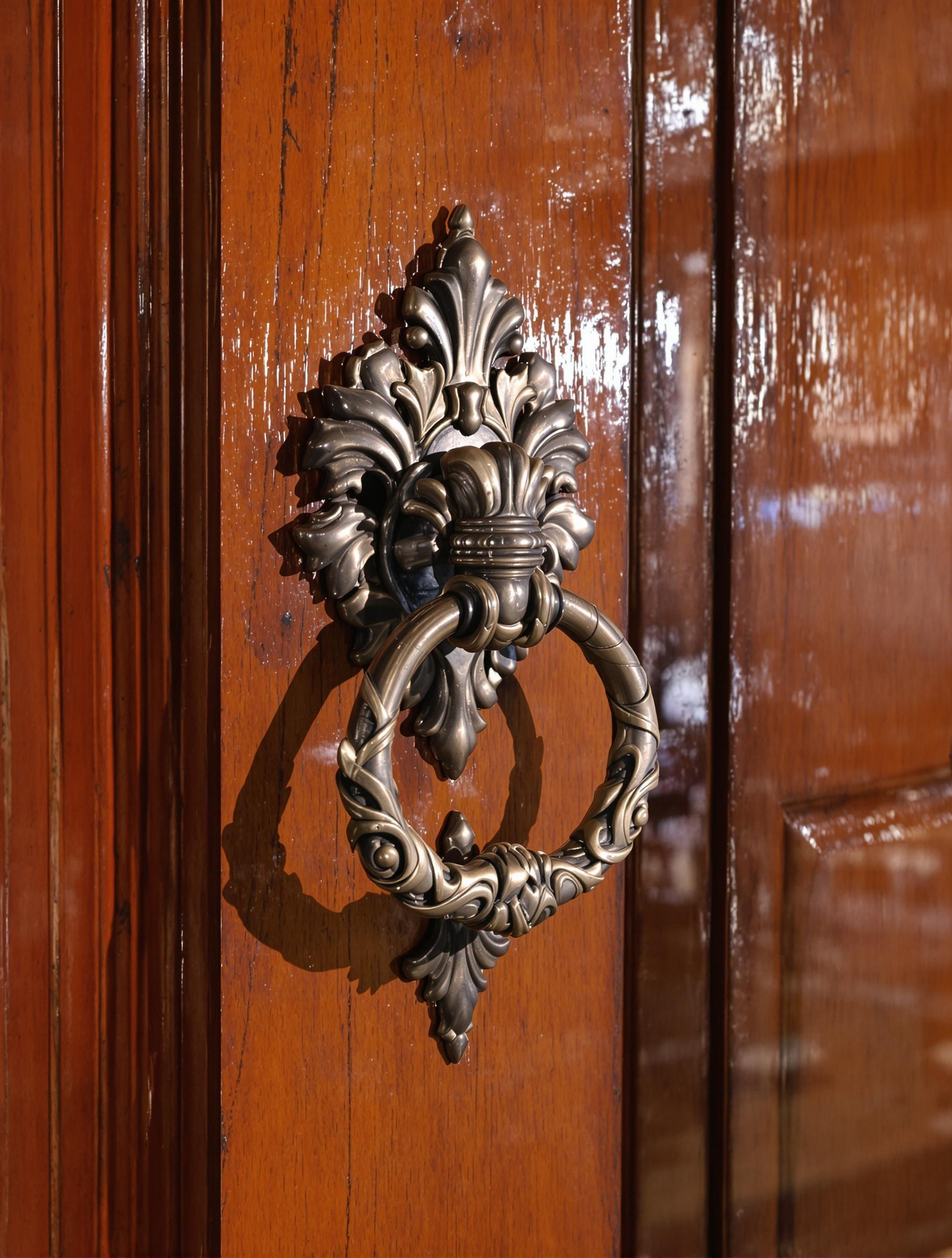 Porte typique de traboule lyonnaise avec heurtoir