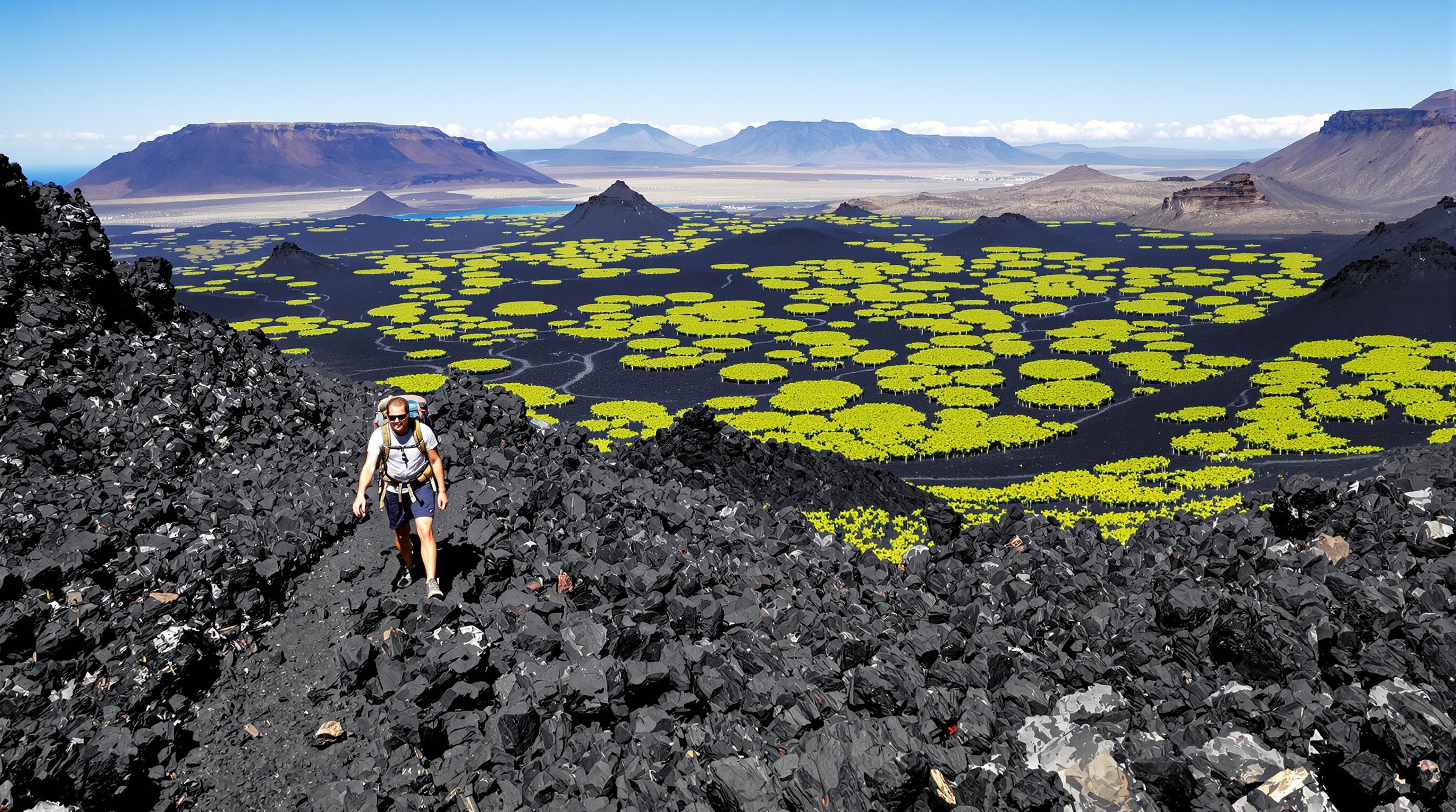 Randonnée sur le volcan Montaña Cavera à Lanzarote