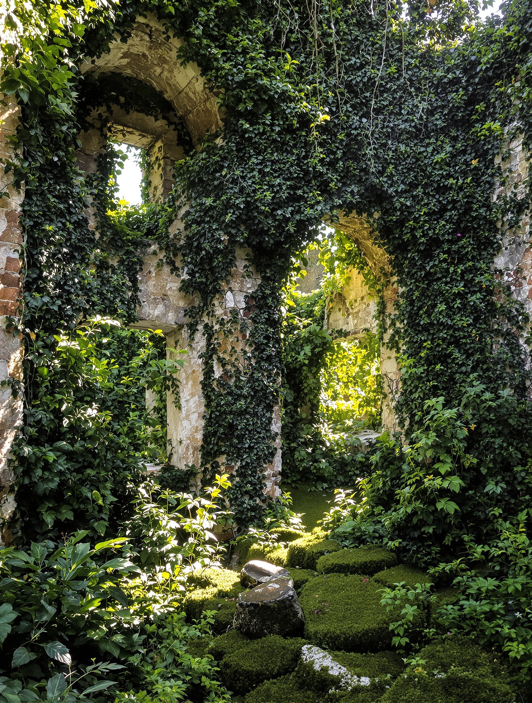 ruines thermales photogeniques Guitera-les-Bains Corse lierre vegetation ambiance abandon