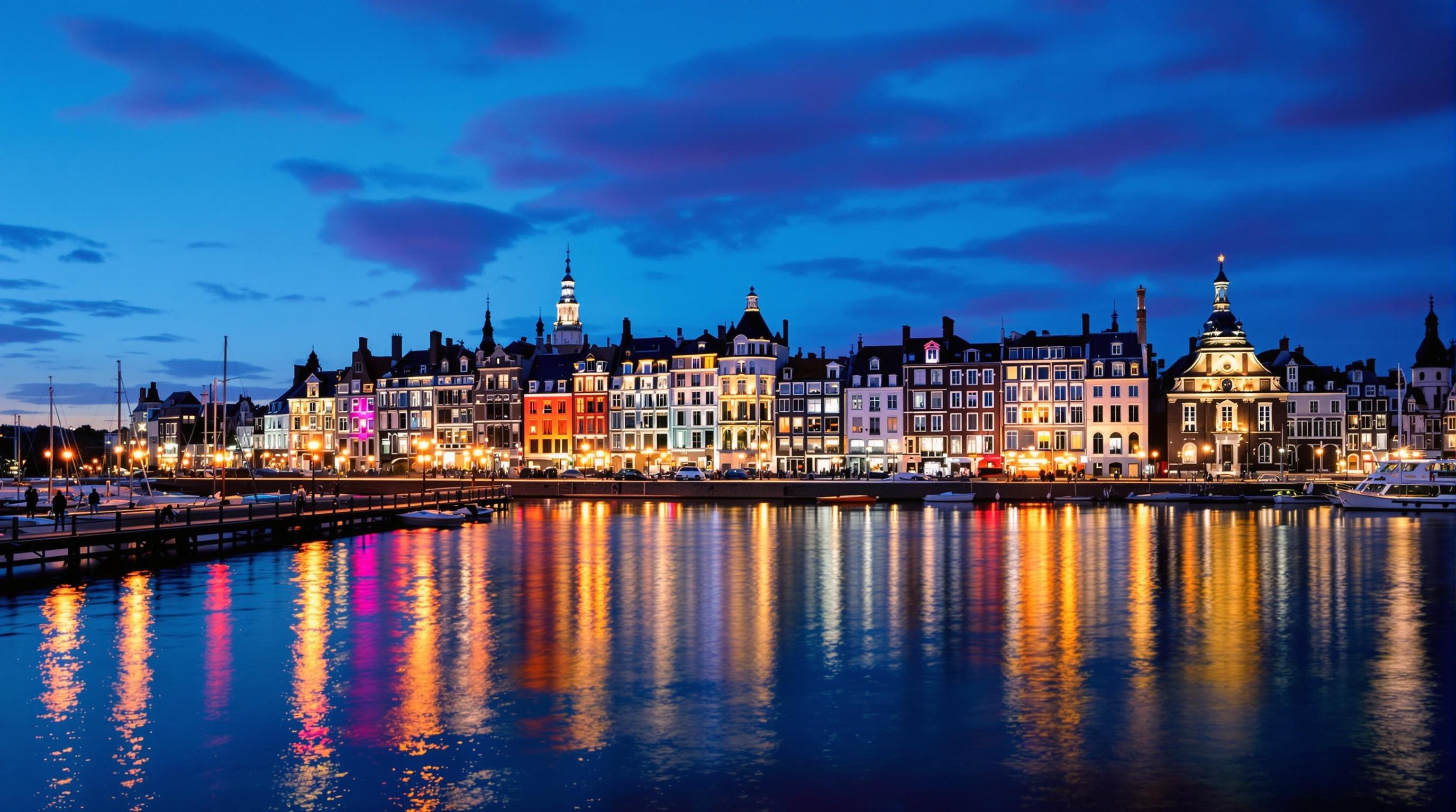 Honfleur Vieux Bassin crépuscule ambiance vivante et inspirée