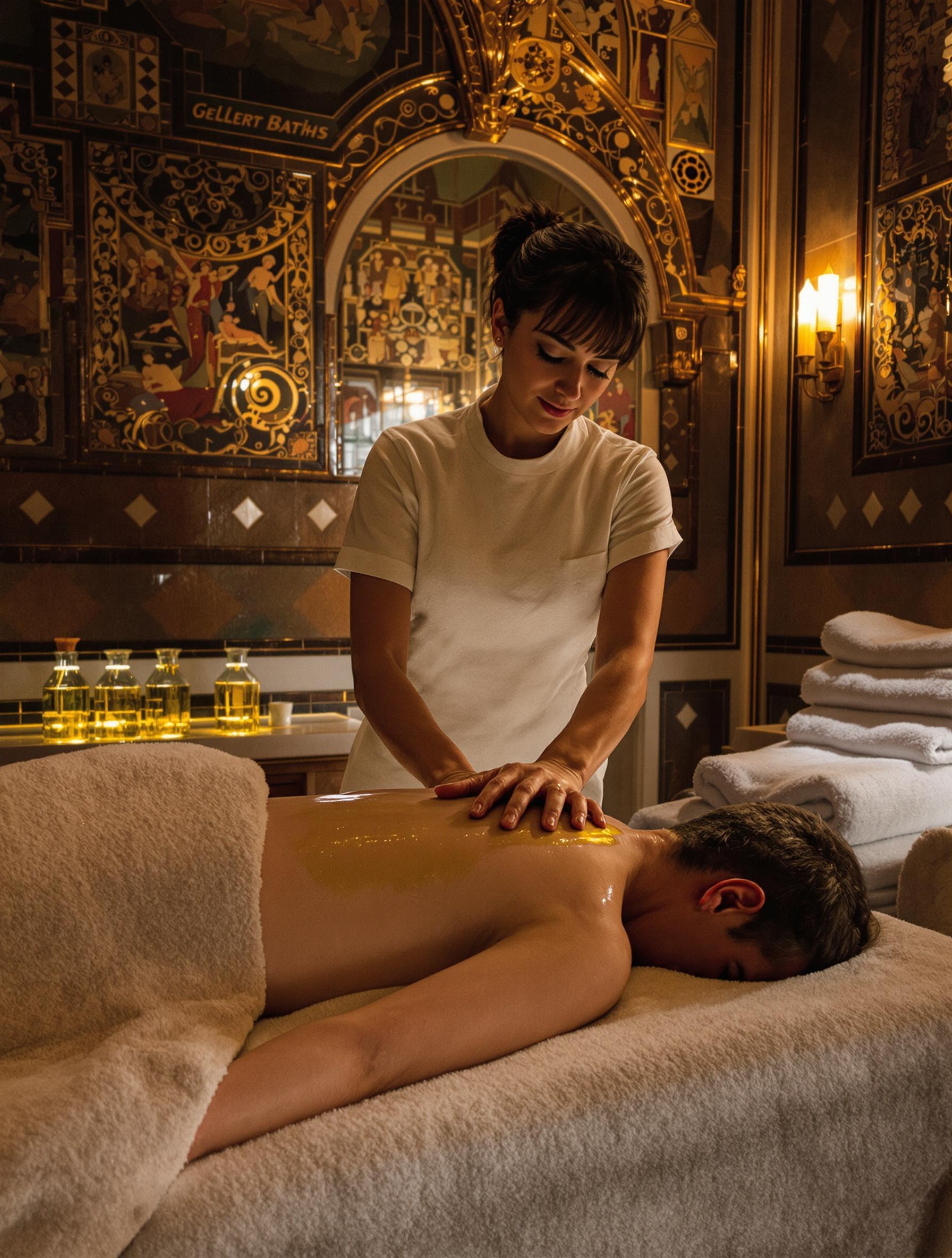 Massage aromathérapie dans le spa des thermes Gellért