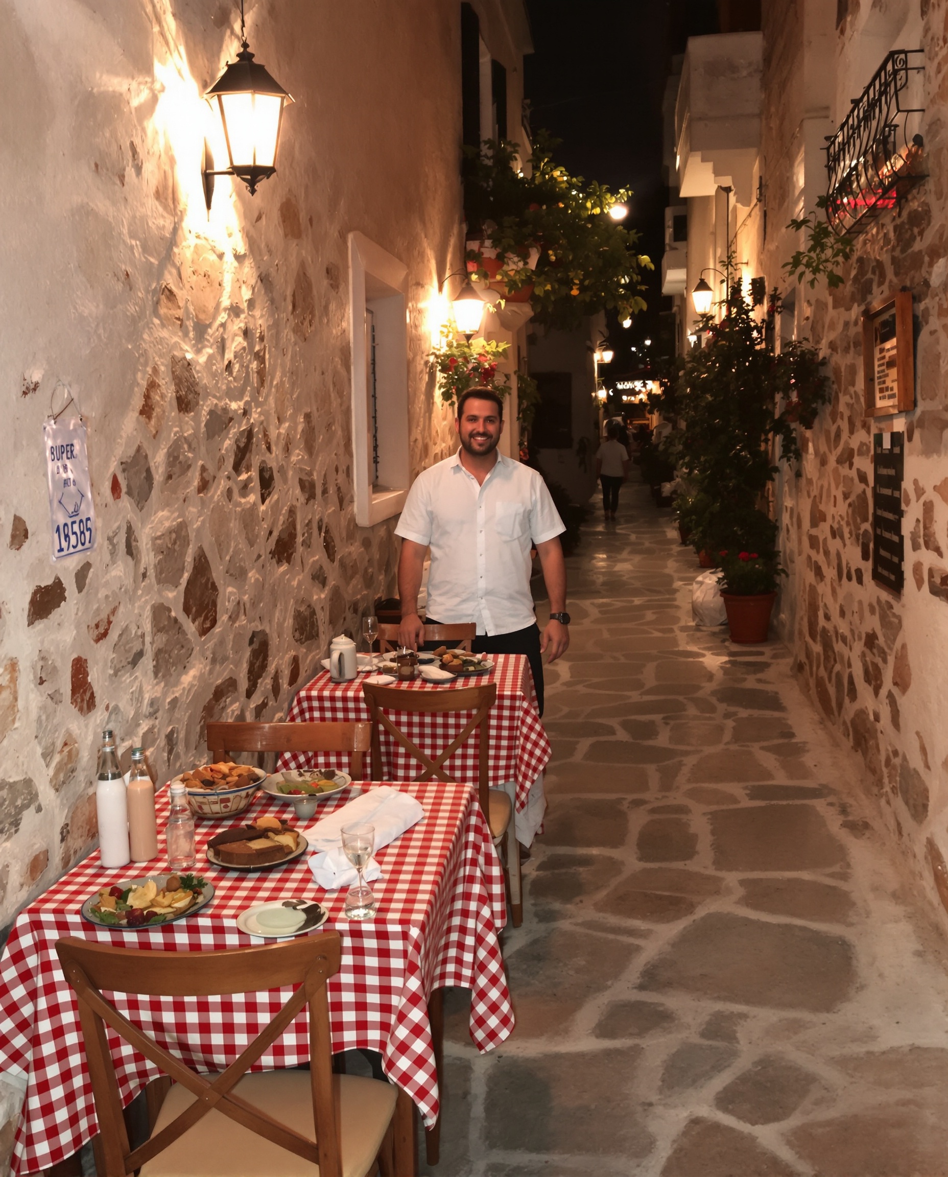 Taverne familiale authentique dans une ruelle de Fiskardo.