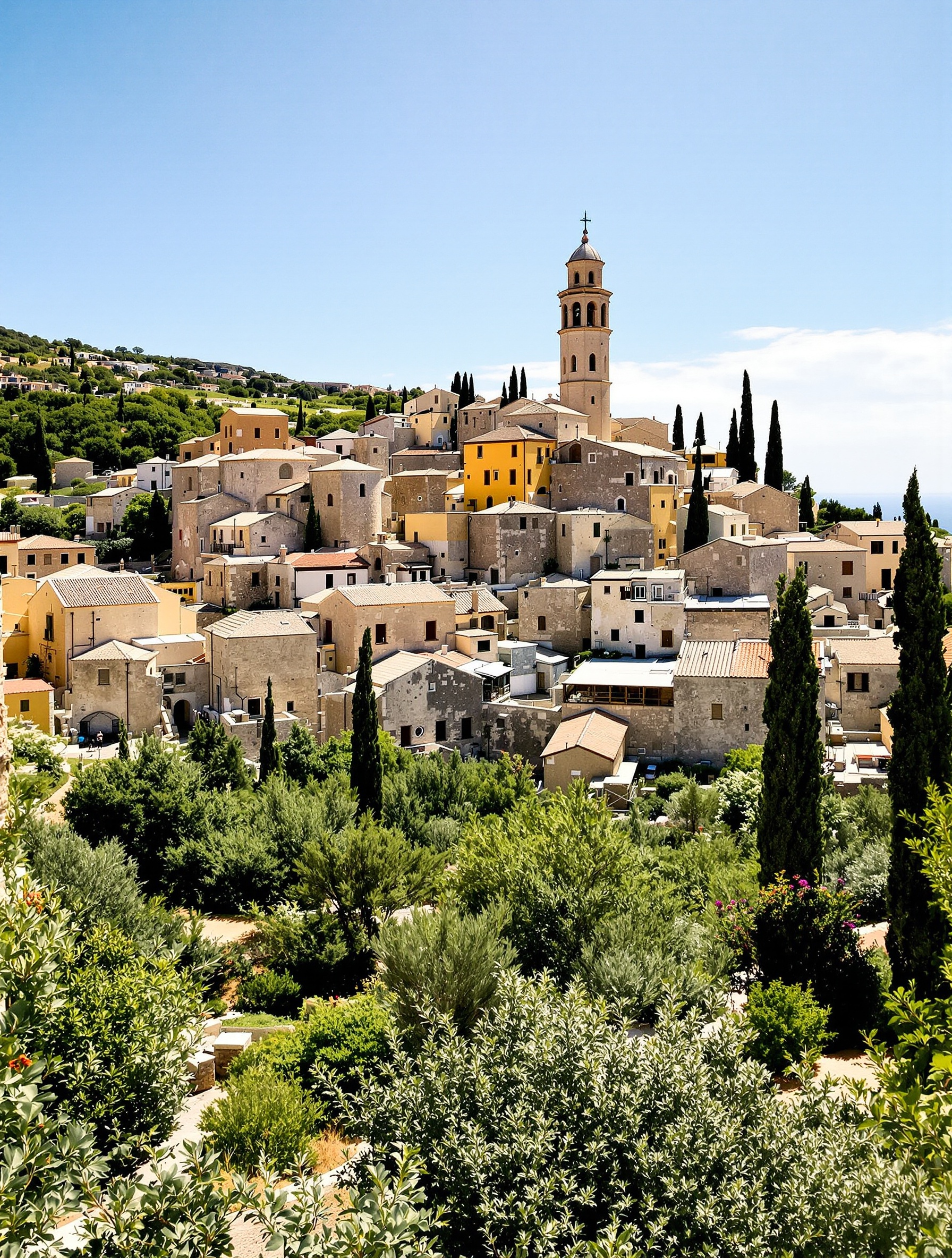 Village typique Cozzano Taravo maisons pierre église authenticité Corse